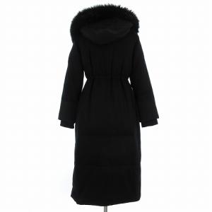 グレースコンチネンタル リブ袖ロングダウンコート