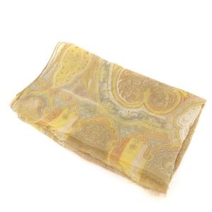 スカーフ ストール シルク ペイズリー柄 ベージュ系