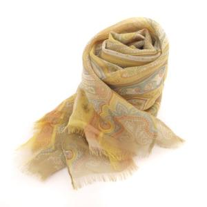 ETRO スカーフ ストール シルク ペイズリー柄 ベージュ系