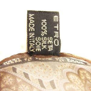 ETRO スカーフ ショール ペイズリー柄 大判 シルク ブラウン ベージュ