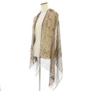 ETRO スカーフ ショール ペイズリー柄 大判 シルク ブラウン ベージュ