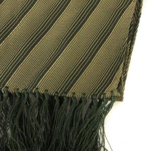 GIORGIO ARMANI COLLECTION ストール フリンジ ストライプ シルク混 グリーン