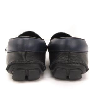 PRADA ドライビングシューズ ローファー ロゴ モックトゥ レザー 2DD120 ブラック 7 1
