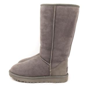 UGG australia CLASSIC TALL II ムートン ブーツ ロング グレー 24.0 靴 ECR13