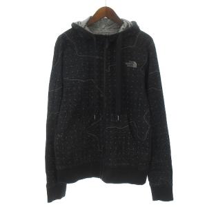 THE NORTH FACE リバーシブルロゴ 刺繍ジップアップパーカー M ブラック