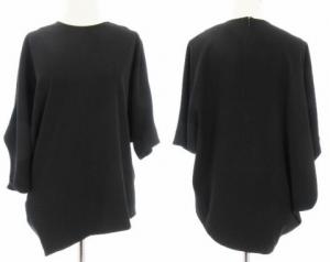 ENFOLD セットアップ アシンメトリープルオーバー タックイージーパンツ 38 ブラック