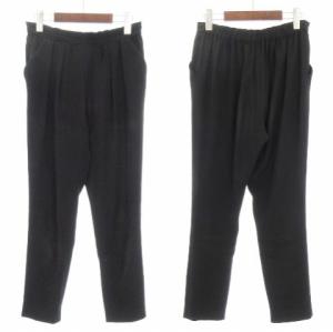 ENFOLD セットアップ アシンメトリープルオーバー タックイージーパンツ 38 ブラック