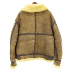 AVIREX B-3 ムートン フライト ジャケット レザー 裏ボア ブラウン ECR13