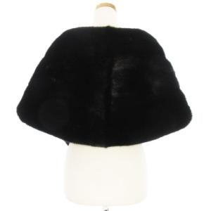 SAGA MINK 銀SAGA ミンクファー ショール マフラー ティペット 毛皮 黒