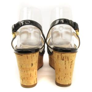 PRADA ウェッジソールサンダル 黒 38 