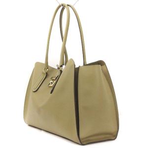 FURLA MILANO レザートートバッグ カーキ