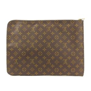 LOUIS VUITTON M53456 モノグラム ポッシュ・ドキュマン クラッチバッグ セカンド ブラウン