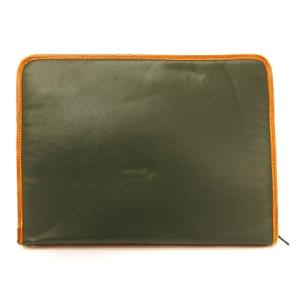 HUNTING WORLD バチュークロス クラッチバッグ ロゴ カーキ