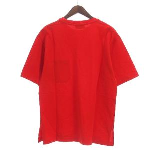 HERMES Tシャツ カットソー 半袖 鹿の子 Hロゴ M レッド