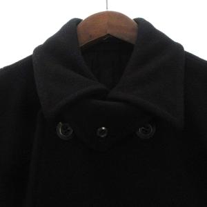 ATTACHMENT Pコート ショート ダブル ヘビーメルトン チンストラップ AC32-210 ウール ブラック 3
