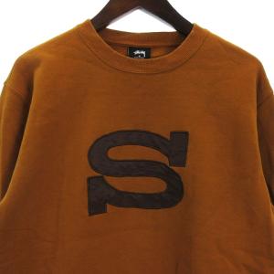 STUSSY S App Crew スウェットトレーナー M ブラウン