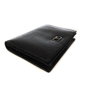 Salvatore Ferragamo カードケース 名刺入れ ガンチーニ 折りたたみ レザー 黒