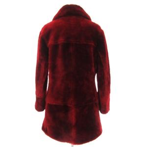 GUCCI ムートンコート ダブルボタン 42 赤