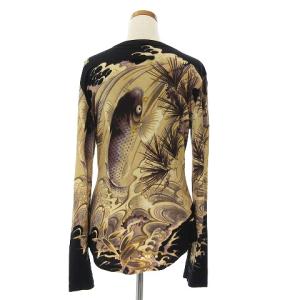Jean Paul GAULTIER FEMME 鯉の滝登り Tシャツ カットソー 長袖 ブラック ベージュ 40
