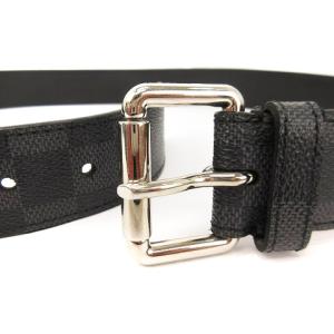 LOUIS VUITTON M6837 ダミエ グラフィット サンチュール ポシェットオム ベルト ハトメ ブラック 85