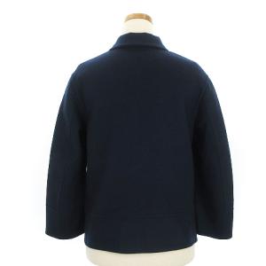 Loro Piana ステンカラージャケット 比翼 カシミヤ 裏地シルク 38 ネイビー