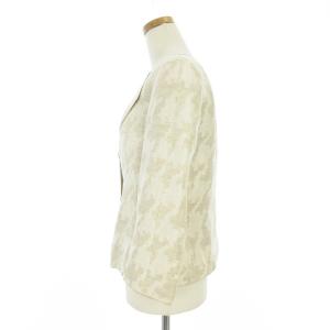ARMANI COLLEZIONI タグ付き ジャケット シングル 3B リネン混 シルク混 42 アイボリー