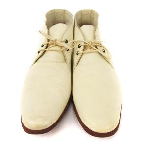 HERMES チャッカブーツ レザー 41.5 アイボリー