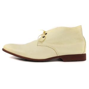 HERMES チャッカブーツ レザー 41.5 アイボリー