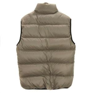 EMPORIO ARMANI EA7 ダウンベスト ロゴ ワンポイント シルバー M