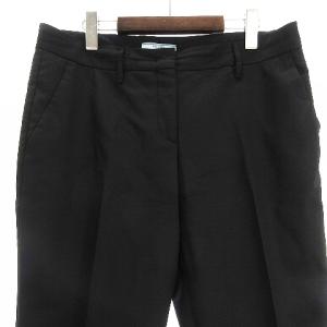 PRADA パンツ スラックス ロールアップ ブラック