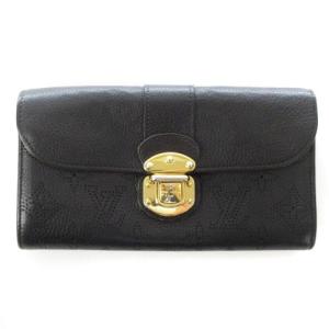 M58163 マヒナ ポルトフォイユ イリス 長財布 フラップ 金具  ノワール ブラック