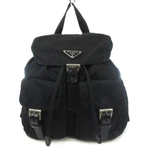 ナイロンバックパック 三角プレート 黒