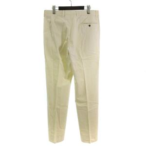 HERMES パンツ スラックス コットン ジッパーフライ ホワイト 44 AA