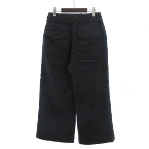 MHL. ワイドパンツ 無地 ウール コットン混 L ダークグレー