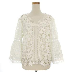 18SS カットソー レース フレアスリーブ 長袖 38 ホワイト