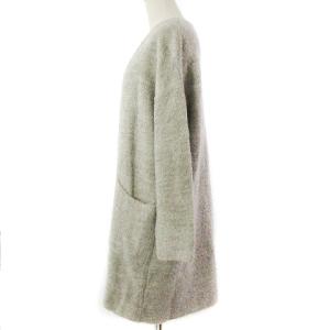 Grace Class カーディガン ループ コート 羽織 ノーカラー ロング アルパカ 27461019 グレー 36