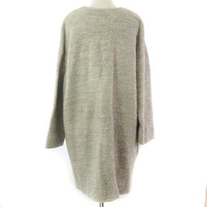 Grace Class カーディガン ループ コート 羽織 ノーカラー ロング アルパカ 27461019 グレー 36