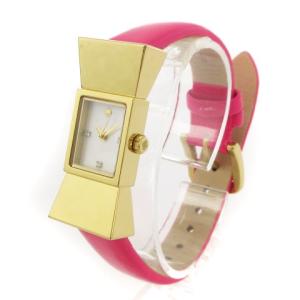 kate spade new york 腕時計 アナログ クオーツ リボン 3針 ゴールド ピンク系