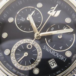 SWAROVSKI オクティアスポーツ 腕時計 アナログ クオーツ シルバー ネイビー系