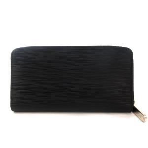 LOUIS VUITTON 20年製 M61857 エピ ジッピーウォレット ラウンドファスナー LVロゴ ノワール