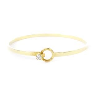 TIFFANY&Co. Bangle Hook & Eye Diamond ブレスレット K18YG 750 ゴールド
