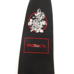 DIOR HOMME ROSES ネクタイ ナロータイ 刺繍 ロゴ バラ シルク ブラック