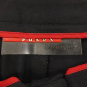 PRADA SPORT 美品 パンツ ストレッチ サイドジップ ジッパーフライ ベルクロポケット 48 ブラック