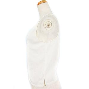 CHANEL 99S ヴィンテージ ノースリーブ ニット カットソー ラメ ココマーク ホワイト系 38 ECR10