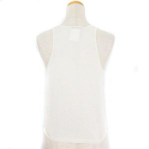 CHANEL 99S ヴィンテージ ノースリーブ ニット カットソー ラメ ココマーク ホワイト系 38 ECR10