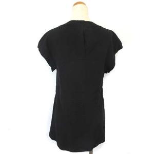 FENDI カットソー チュニック 半袖 プルオーバー ブラック ベージュ 38