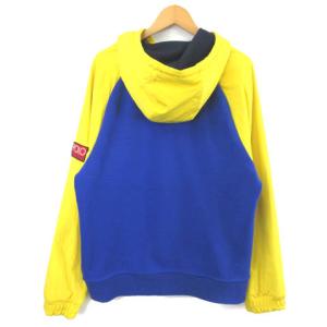 POLO RALPH LAUREN 近年モデル Hi Tech Hybrid Hoodie ハイブリッド フーディ パーカー プルオーバー イエロー ブルー L