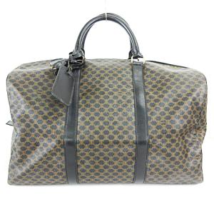 CELINE ヴィンテージ オールド マカダム柄 ボストンバッグ PVC ブラック