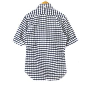 THOM BROWNE シャツ ギンガムチェック ボタンダウン 紺 白