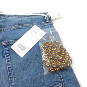 BEAMS CUT OFF 5P デニム ジーンズ シューレースベルト USED加工 M インディゴ